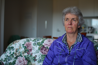 Lynette in her new home width=