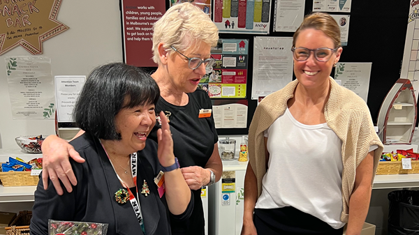 Lauren Gordon, Anchor, with Myer Eastland