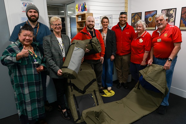 Rotary Club of Lilydale dropping off swags for rough sleepers at Anchor Community Care